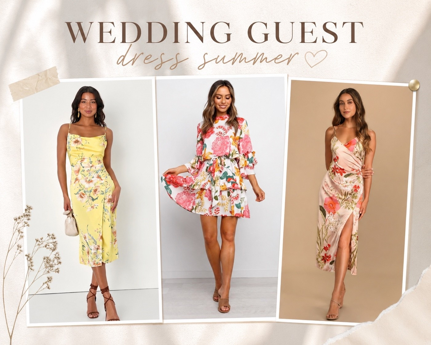 summer wedding guest dress inspo 🌸✨

soft florals, satin details & elegant dresses that look way more expensive than they are 🤍 these are the kind of pieces you can wear for weddings, quinceañeras, garden parties & summer date nights without overthinking the outfit ✨

which one would you wear first? ☁️

#WeddingGuestDress #SummerWeddingGuest #WeddingGuestStyle #LTKStyle #AmazonFashionFinds #WeddingGuestOutfit #SoftGirlStyle #FeminineStyle #SummerFashion #FloralDress #SatinDress #DressInspo #AffordableFashion #ElegantStyle #PinterestInspired #AmazonStyle #QuinceGuestDress #SoftGlam #FashionInspo #LTKFashion

#LTKmomlife #LTKSeasonal #LTKSaleAlert