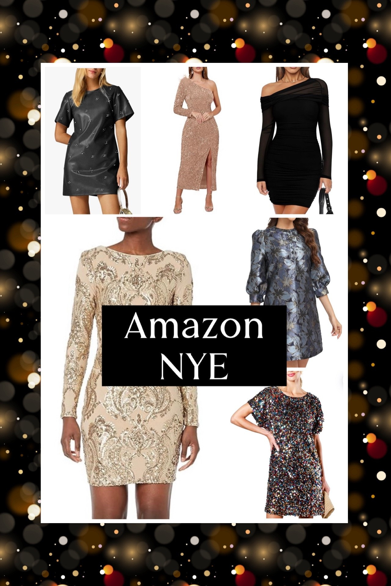 Amazon NYE Dresses Under $100 ✨🥂

Ring in the New Year in sparkle, shine, and statement silhouettes ✨ These Amazon New Year’s Eve dresses are perfect for parties, dinner dates, or a glam night out—without blowing the budget. From sequin shifts and one-shoulder styles to chic faux leather and jacquard mini dresses, these are easy, affordable options that look way more expensive than they are 💃🏽🖤

Think classic black with a twist, champagne shimmer, bold metallics, and festive textures that photograph beautifully and feel comfortable enough to dance all night 🥂✨ Most styles are available in multiple colors and sizes, making them great last-minute NYE outfit ideas or even holiday party looks beyond December 🎉

amazon new year’s eve dress, amazon sequin dress, nye party outfit, holiday party dress, affordable cocktail dress, one shoulder dress, sequin shift dress, little black dress amazon, festive party dress, sparkly mini dress, amazon fashion finds, new years eve outfit ideas

#LTKHoliday #LTKFindsUnder100 #LTKFindsUnder50