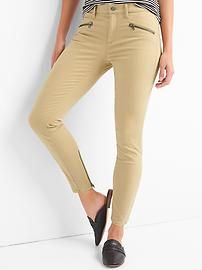 Mid Rise True Skinny Jeans with Zip Detail | Gap US