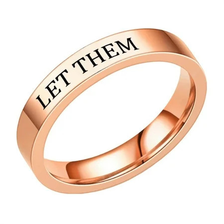 CILENON Let Them Ring Let Them Stainless Steel Engraved Ring To Sorority Sisters Best Friends Inspirational Friendship Ring Motivational Friendship Jewelry Gift 9 | Walmart (US)