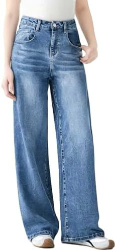 Women's Wide Leg Jeans High Waisted Baggy Straight Leg Loose Stretchy Casual Denim Pants | Amazon (US)