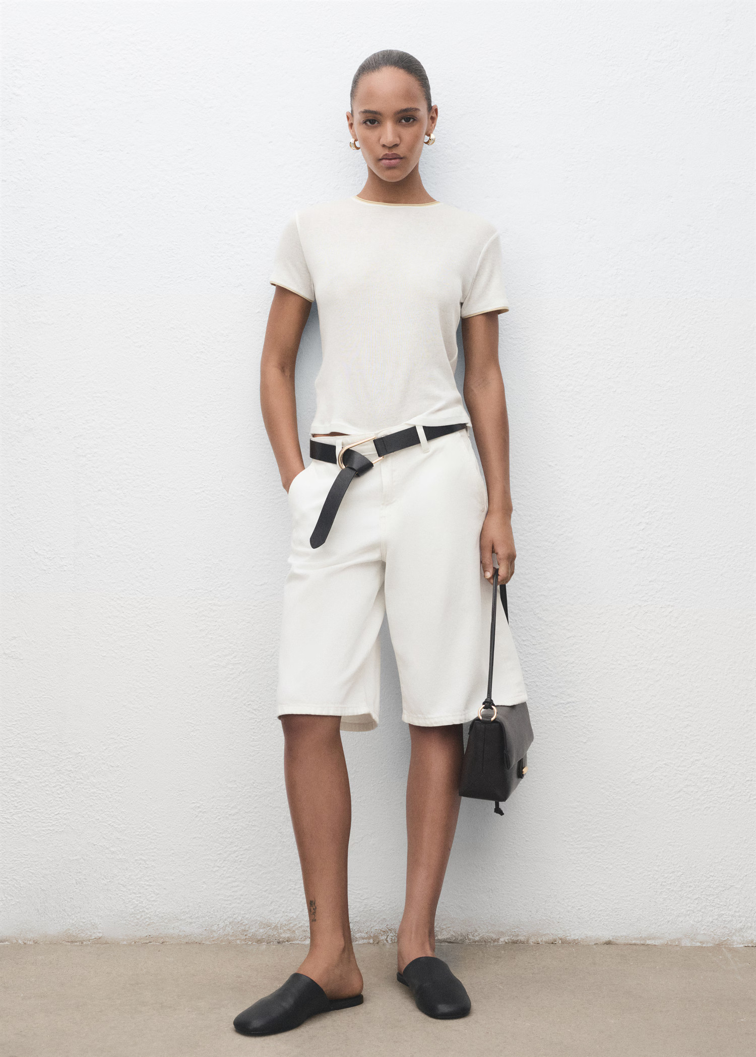 Combined cotton t-shirt - Women | MANGO USA | Mango (US/MX/AU)