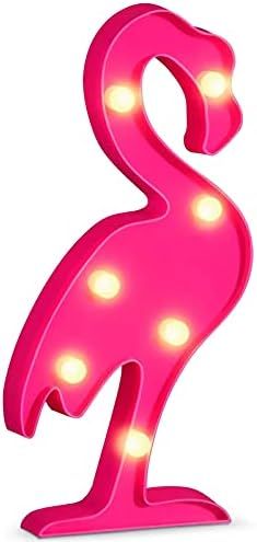 YiaMia Flamingo LED Light Flamingos Pink Night Lamp Romantic Battery Powered Marquee Flamingo Tab... | Amazon (US)
