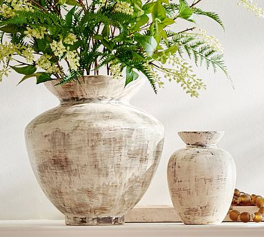 Rustic Brush Strokes Vase | Pottery Barn (US)