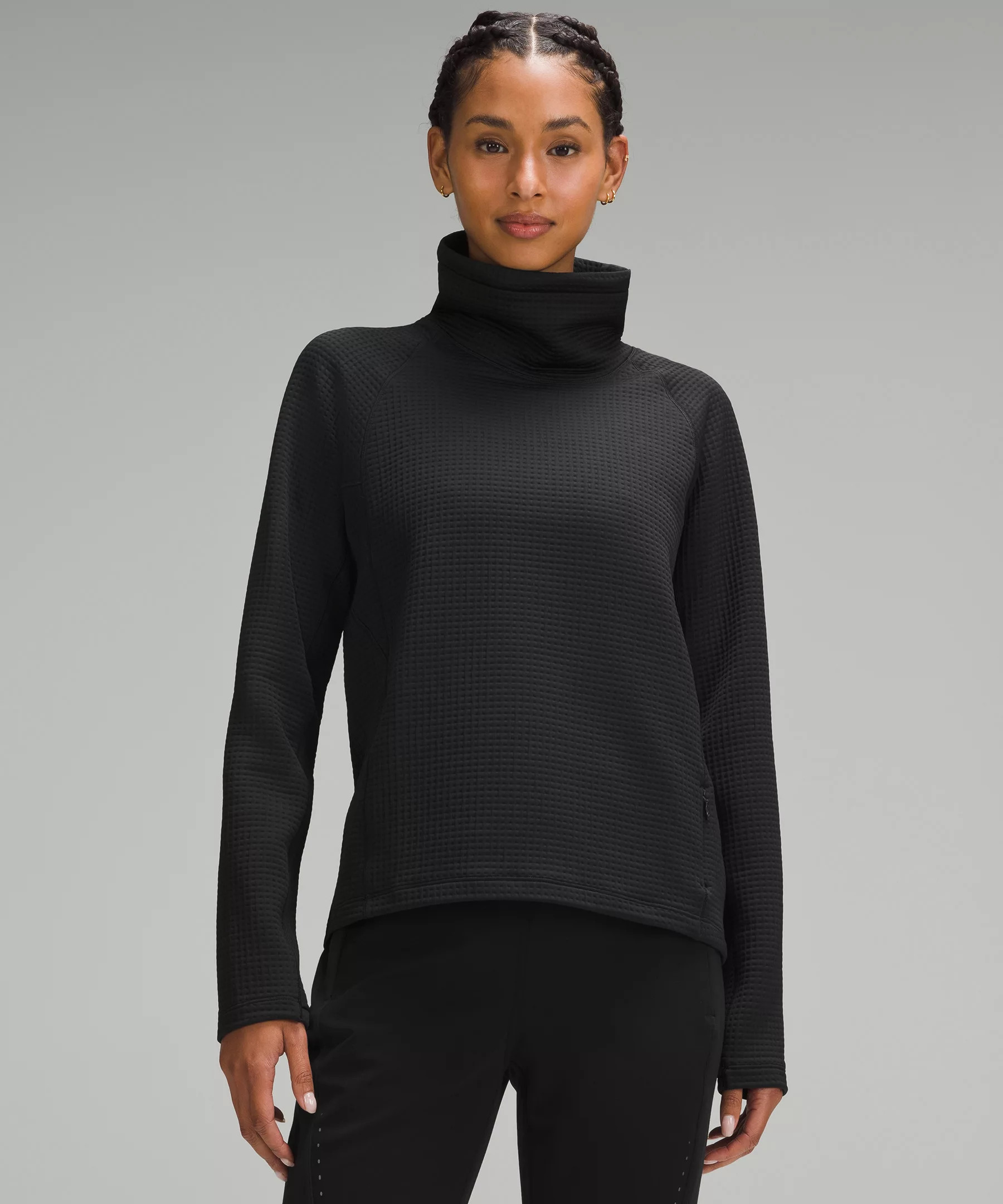 Waffle-Knit Funnel-Neck Long-Sleeve Shirt | Lululemon (US)