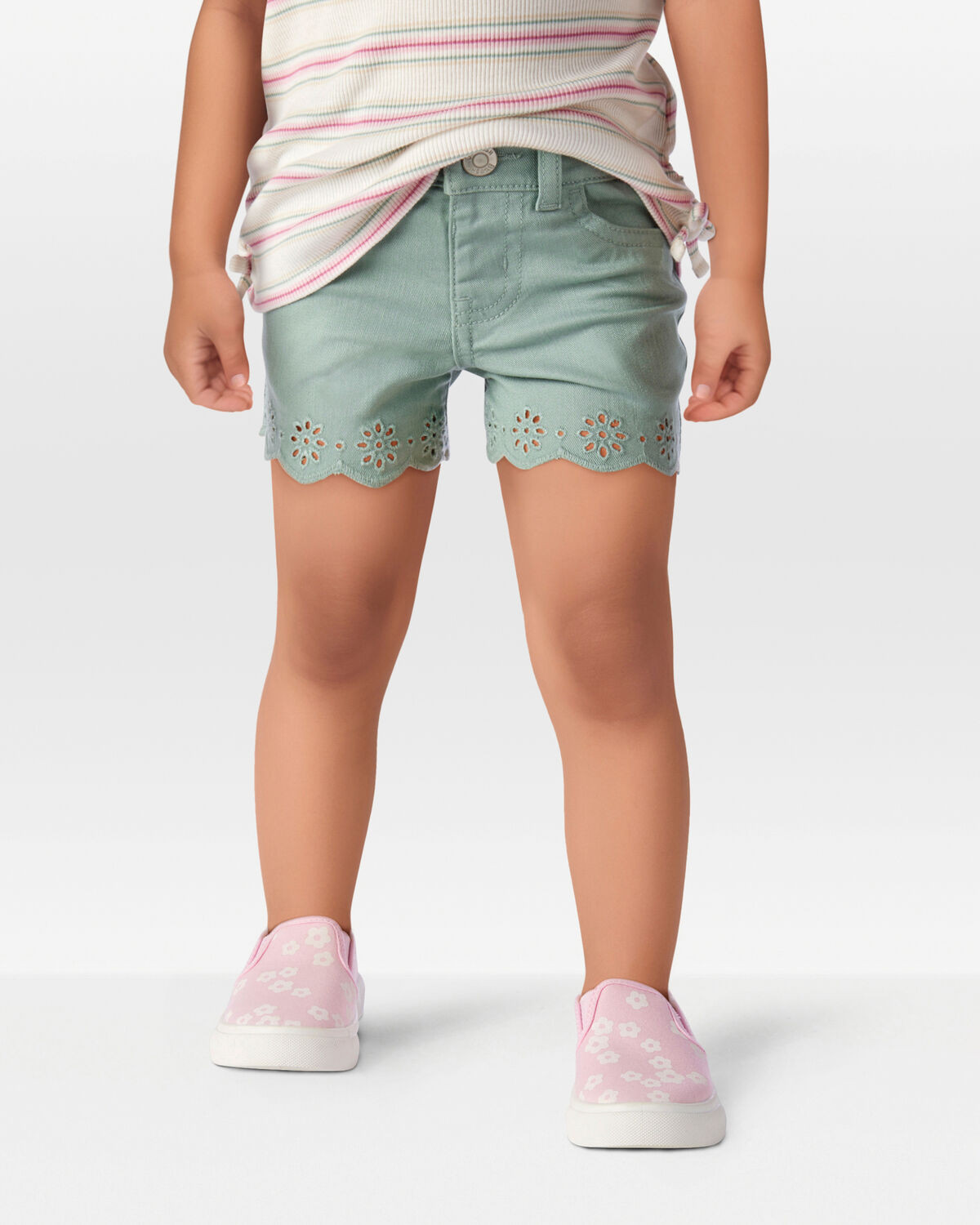 Toddler Iconic Eyelet Short - Green - OshKosh | Carter's | Carter's Inc