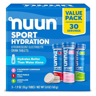 nuun Hydration Sport Drink Dissolving Vegan Tablets - Variety Pack - 5.8oz/30ct | Target
