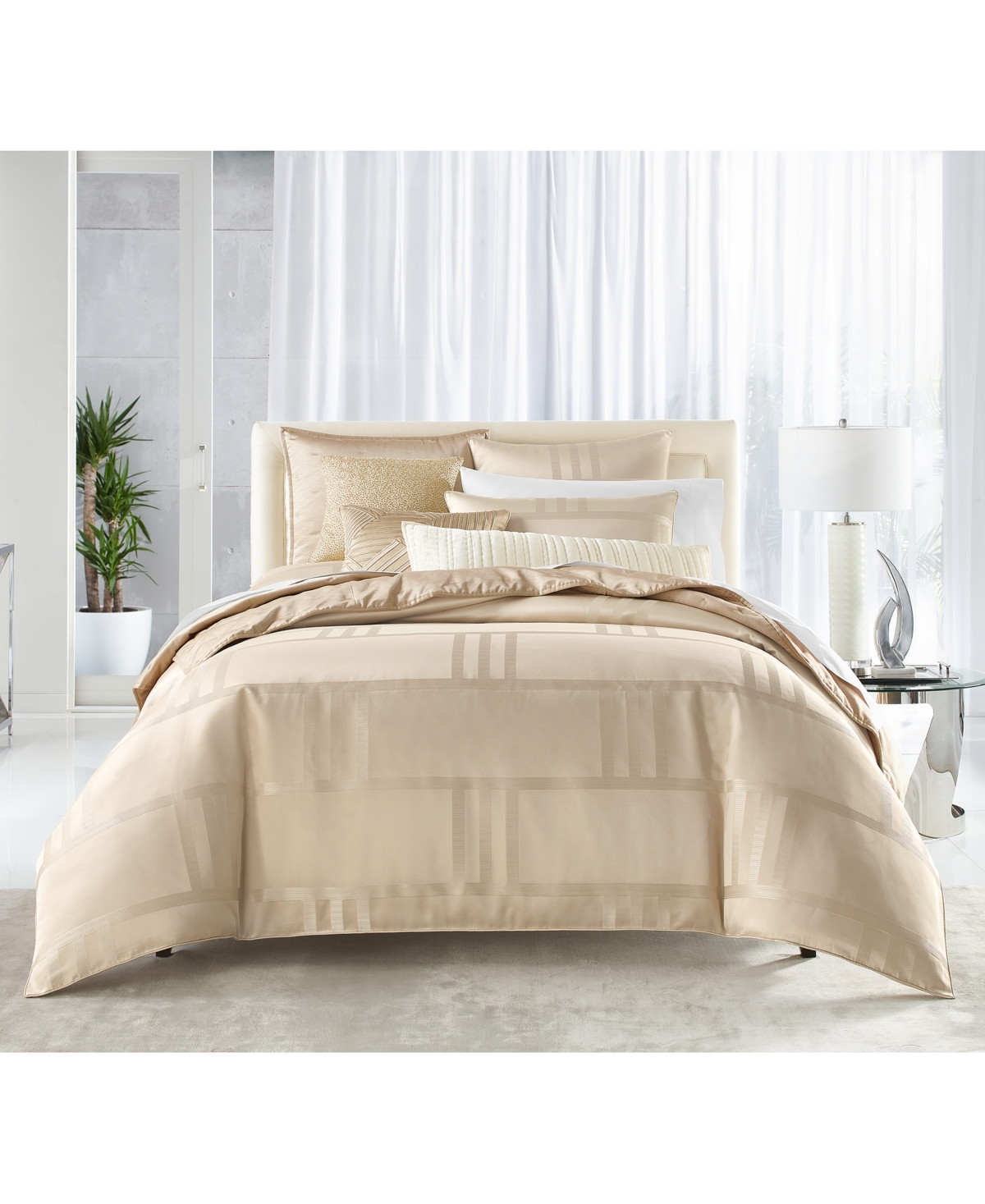 Hotel Collection Structure 3-Pc. Comforter Set, Full/Queen, Exclusively at Macy's - Gold | Macy's