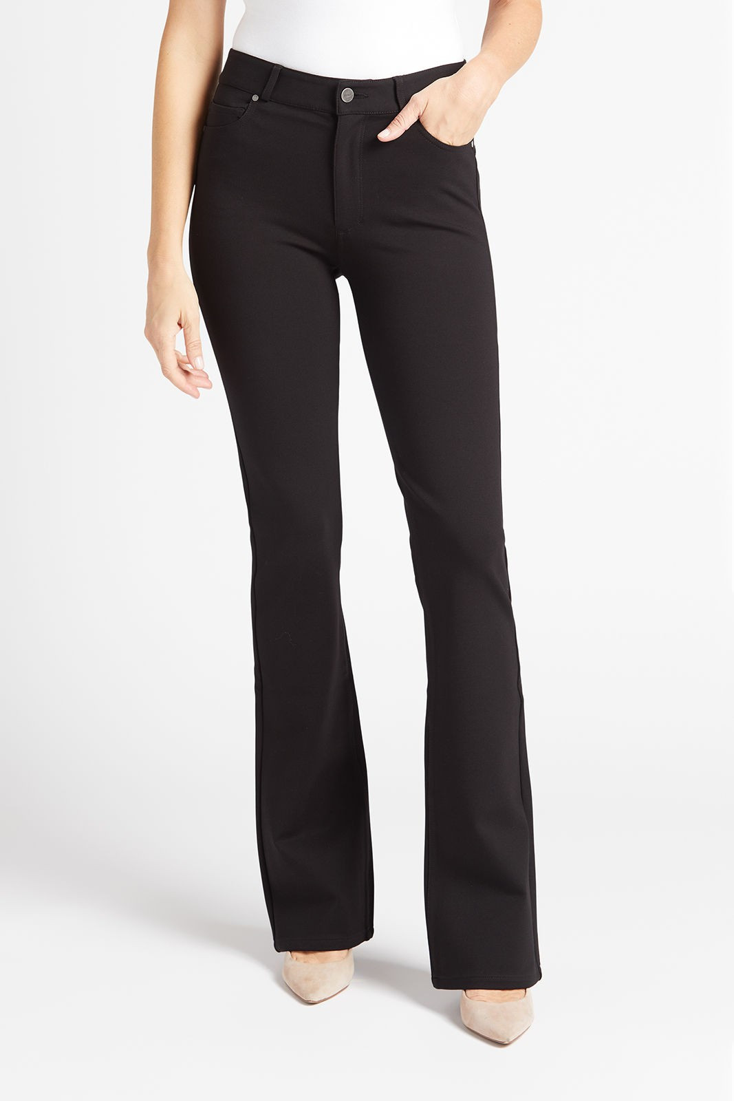 PAIGE High Rise Manhattan Boot Ponte | EVEREVE | Evereve