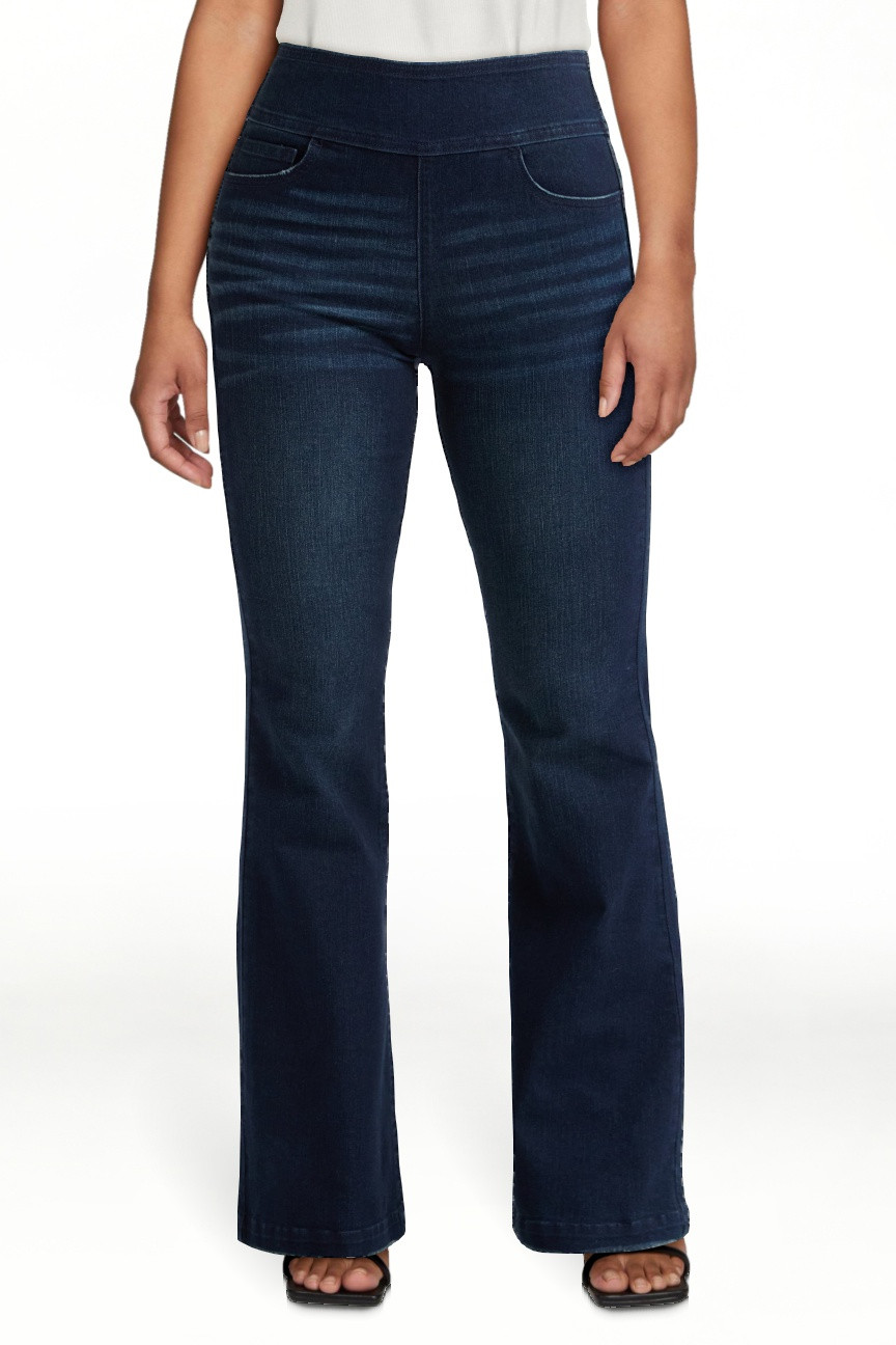 Sofia by Sofia Vergara Women's Melisa Flare High Rise Pull On Jeans, 32.5" Inseam, Sizes 0-20 | Walmart (US)