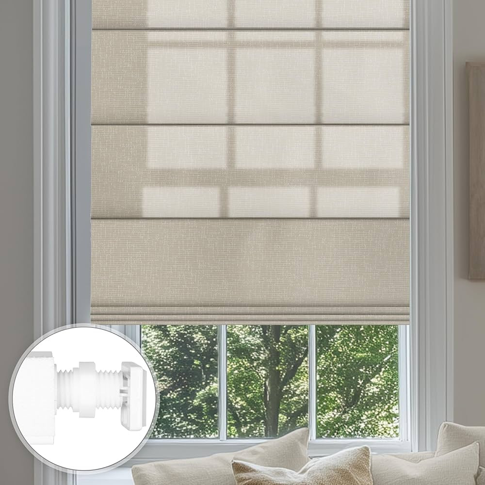 No Drill Roman Shades for Windows No Tools Roman Shades, UV Protection, Thermal Insulation Roman ... | Amazon (US)