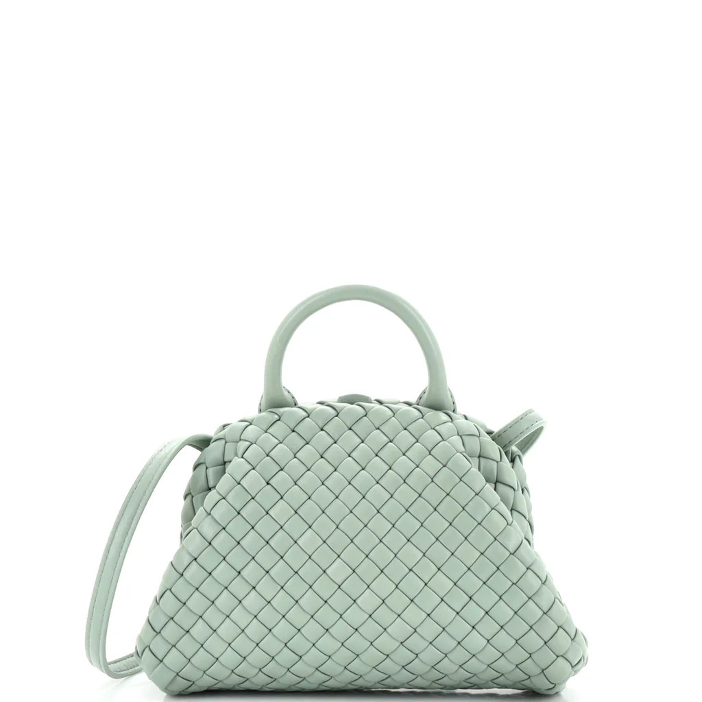Bottega Veneta Padded Handle Tote Intrecciato Nappa Mini Green 269667300 | Rebag