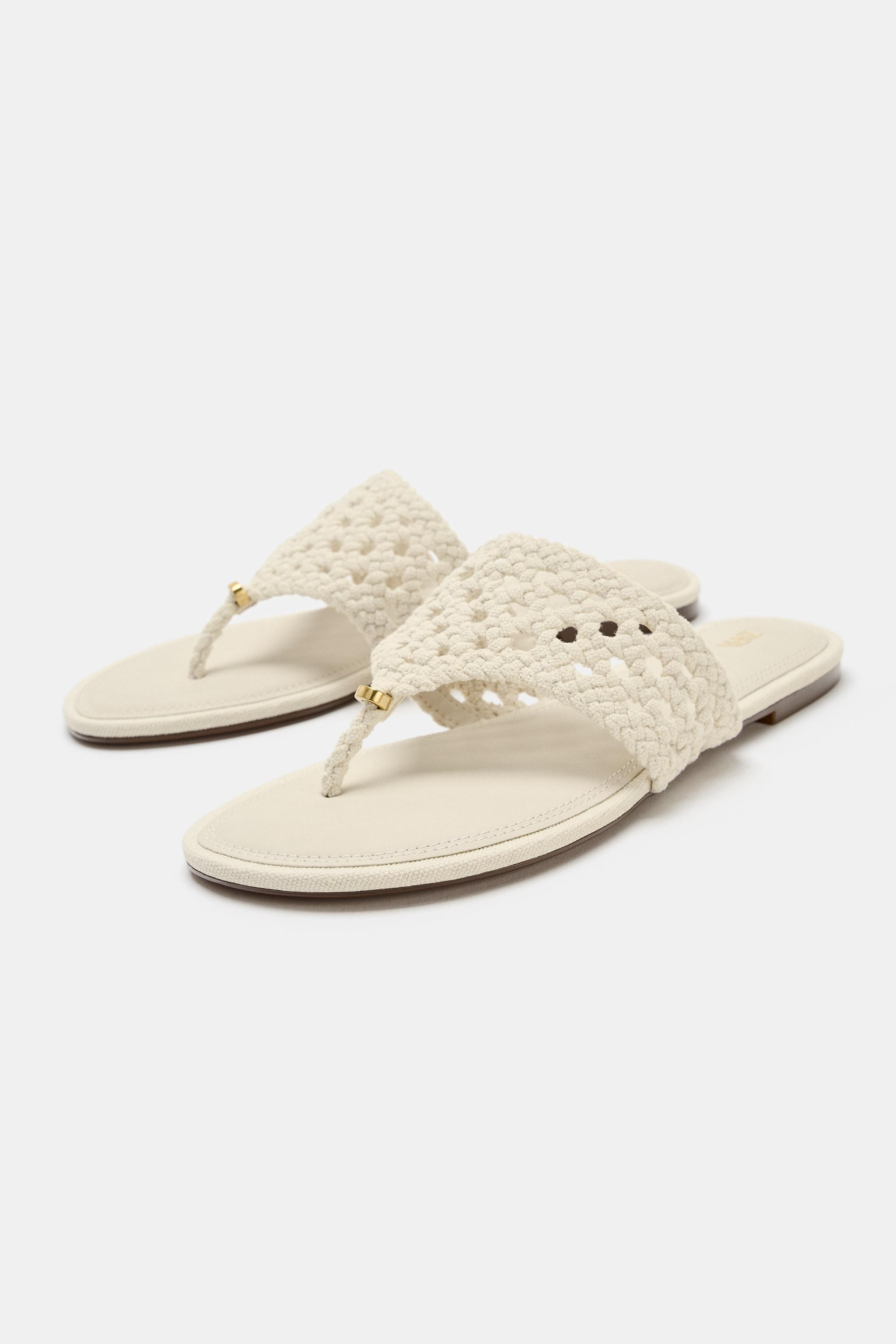 BRAIDED FLAT SANDALS | Zara UK