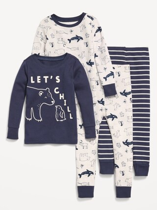 Snug-Fit Graphic Pajama 4-Piece for Toddler & Baby | Old Navy (US)