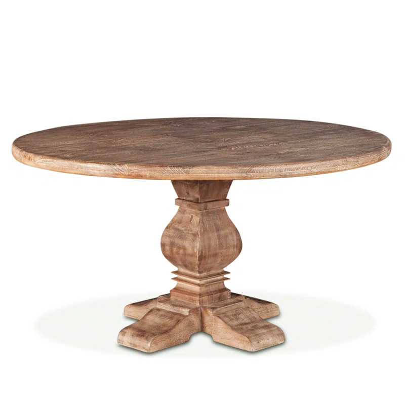 Candace Mango Solid Wood Pedestal Dining Table | Wayfair Professional