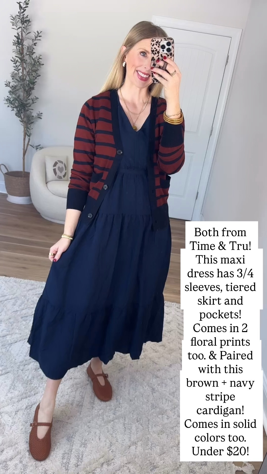 Walmart outfit try on, time and tru, Walmart fashion, maxi dress, striped cardigan 

Small in both 

#LTKootd