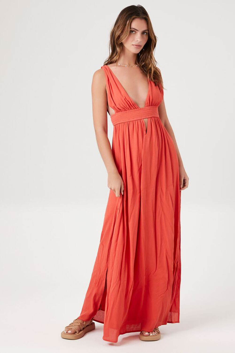 Plunging Cutout Maxi Dress | Forever 21 (US)