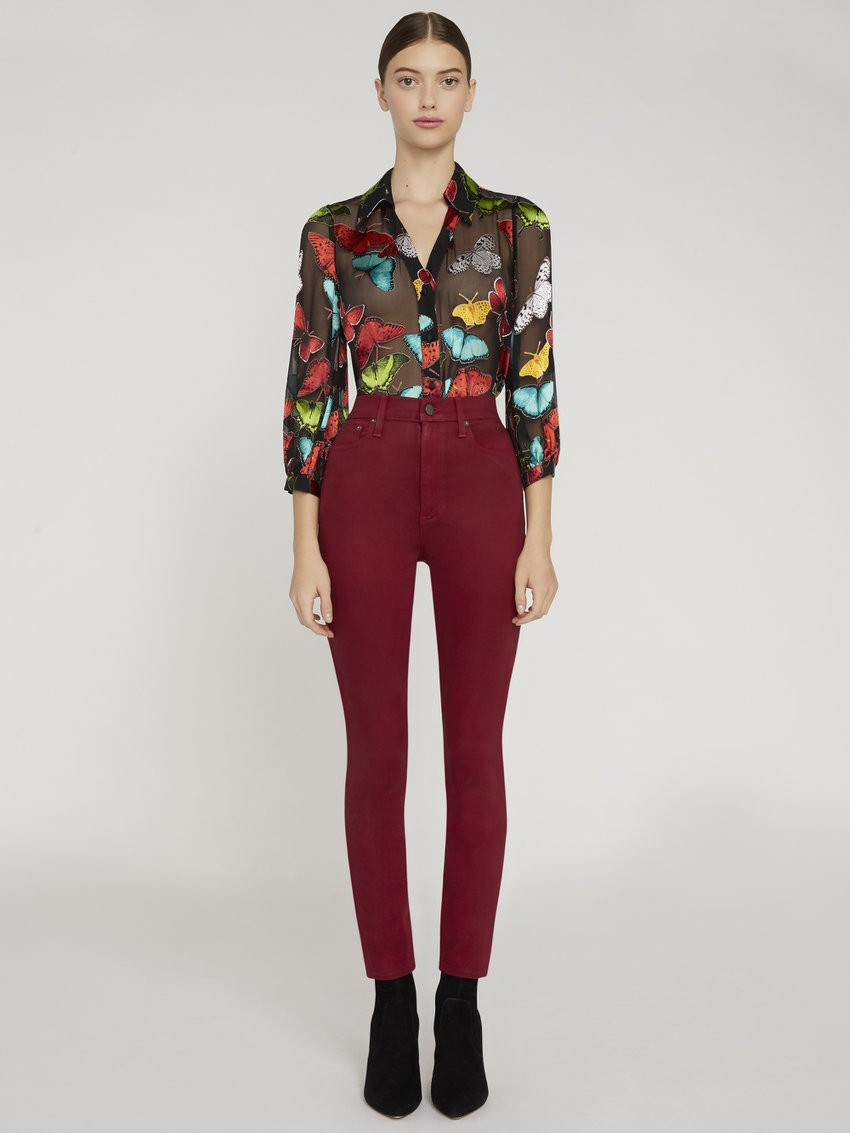 SHEILA BLOUSON SLEEVE TOP | Alice + Olivia | Alice + Olivia