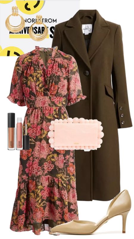 How pretty is this floral dress! I would wear it now but also I love it with this Sam Edelman coat for the fall. I’ve paired it with a beautiful cult Gaia clutch that is also perfect for now and later  

#LTKxNSale #LTKsalealert #LTKstyletip