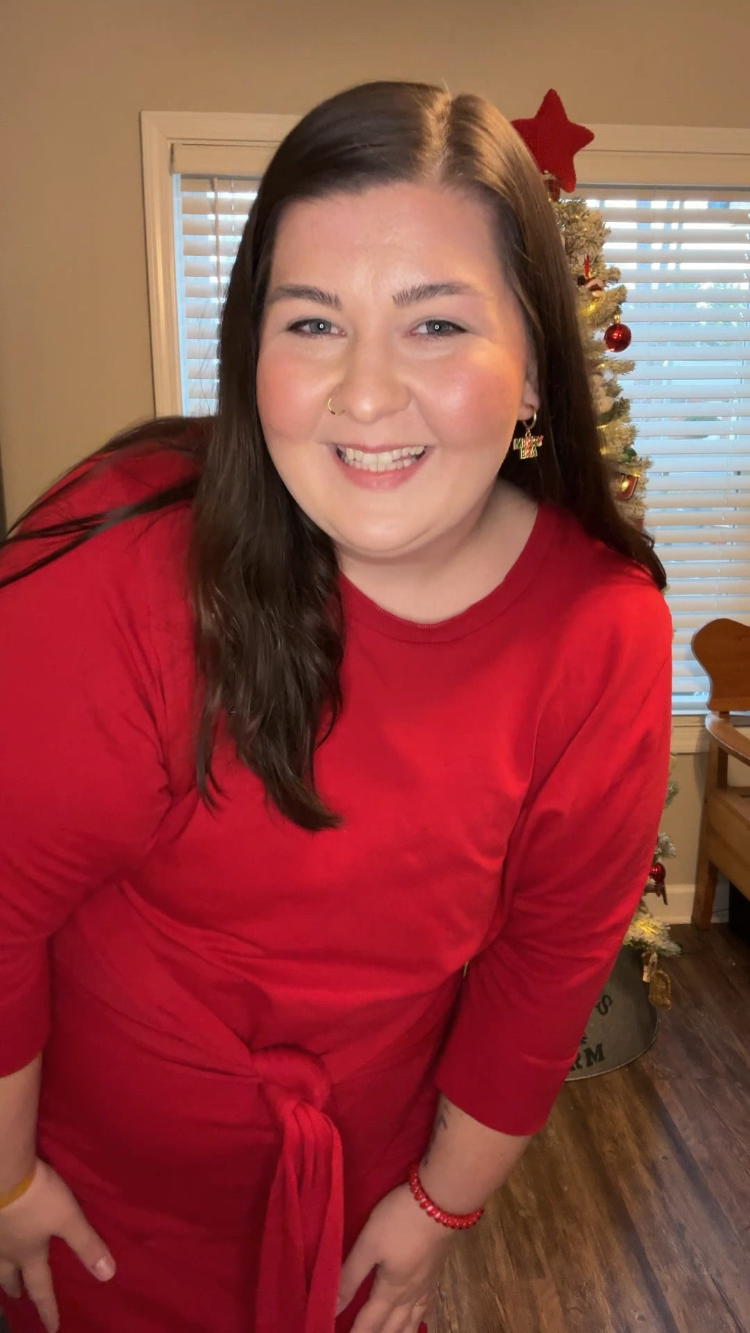 The cutest winter ready dress from Universal Standard! Perfect for the holidays and beyond. Also great for work/casual events. wearing a size L in their sizing. 

#LTKSeasonal #LTKPlusSize #LTKHoliday