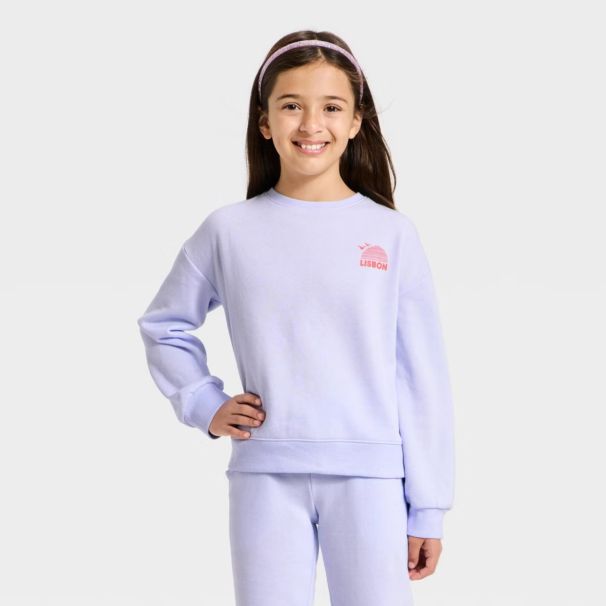 Girls' Fleece Graphic Pullover Sweatshirt - Cat & Jack™ | Target