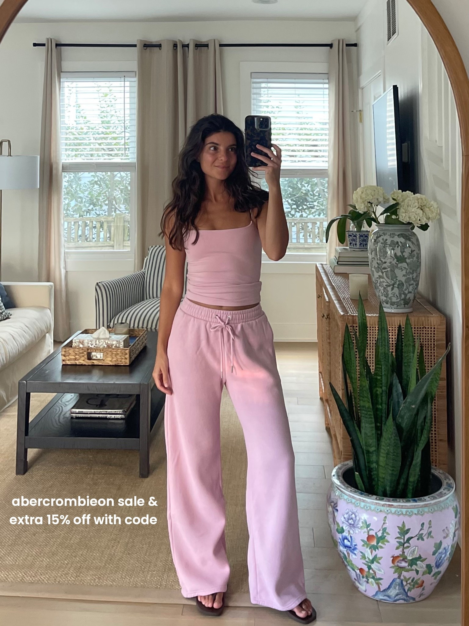 [12/1/25] EXTRA 15% off Abercrombie, code AFVIVIANE | linking items with good stock still!! Wearing xs in bra free tank + xs petite in sweatpants

#LTKCyberWeek #LTKGiftGuide #LTKHoliday