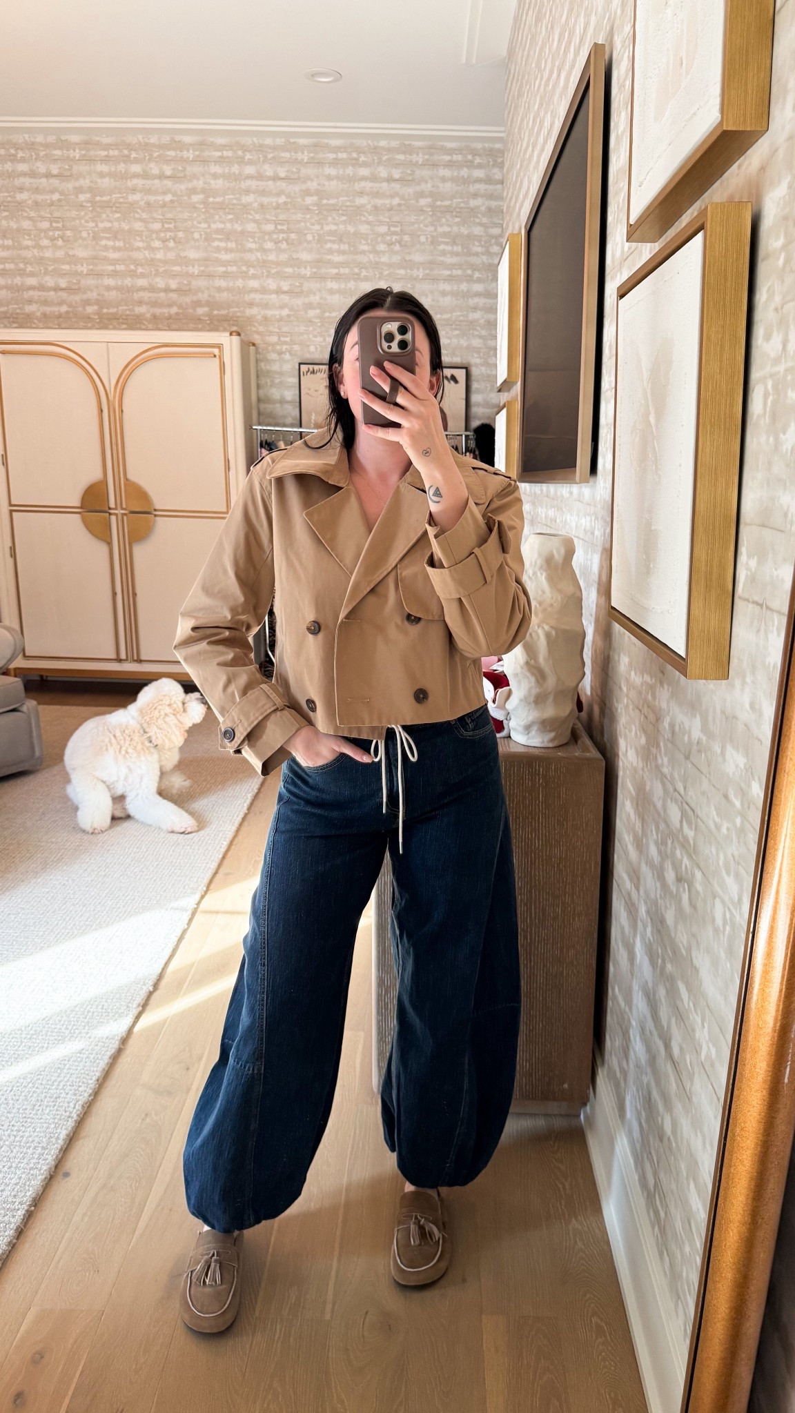 This cropped trench coat is less than $50 with AFTIA. Full price, is $120! I’m in a medium. So on-trend. Jeans are around $57 on sale! I’m im a 28R @abercrombie #abercrombiepartner #ad

#LTKdayinmylife #LTKmomlife #LTKSaleAlert