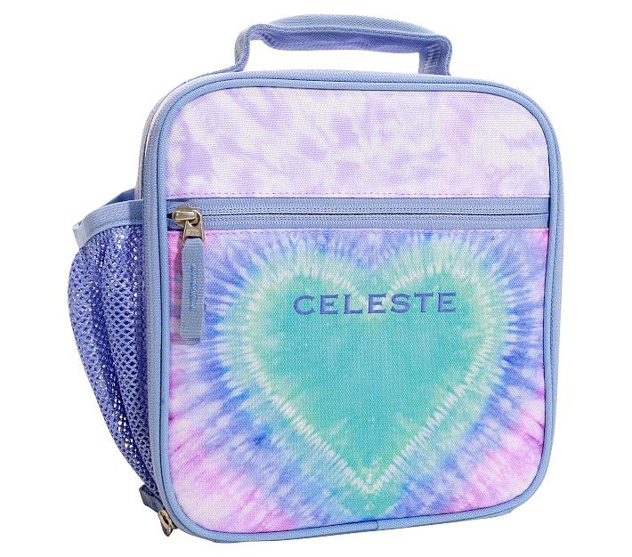 Mackenzie Lavender Heart Tie-Dye Lunch Boxes | Pottery Barn Kids