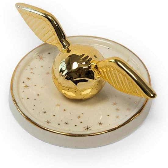 Ukonic Harry Potter Golden Snitch Ceramic Trinket Tray | Quidditch-Themed Gold Decor Accents | St... | Amazon (US)
