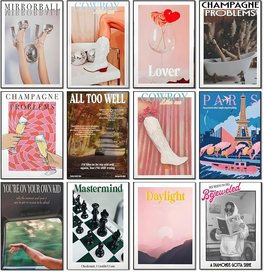 ZiLzaL Taylor Poster Wall Art Music Cover Album Posters Songs For Wall Room Decor Painting Paper ... | Amazon (US)