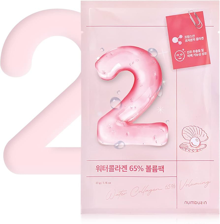 numbuzin No.2 Water Collagen 65% Voluming Sheet Mask | Peptide, Pudding Texture, Niacinamide, Fir... | Amazon (US)