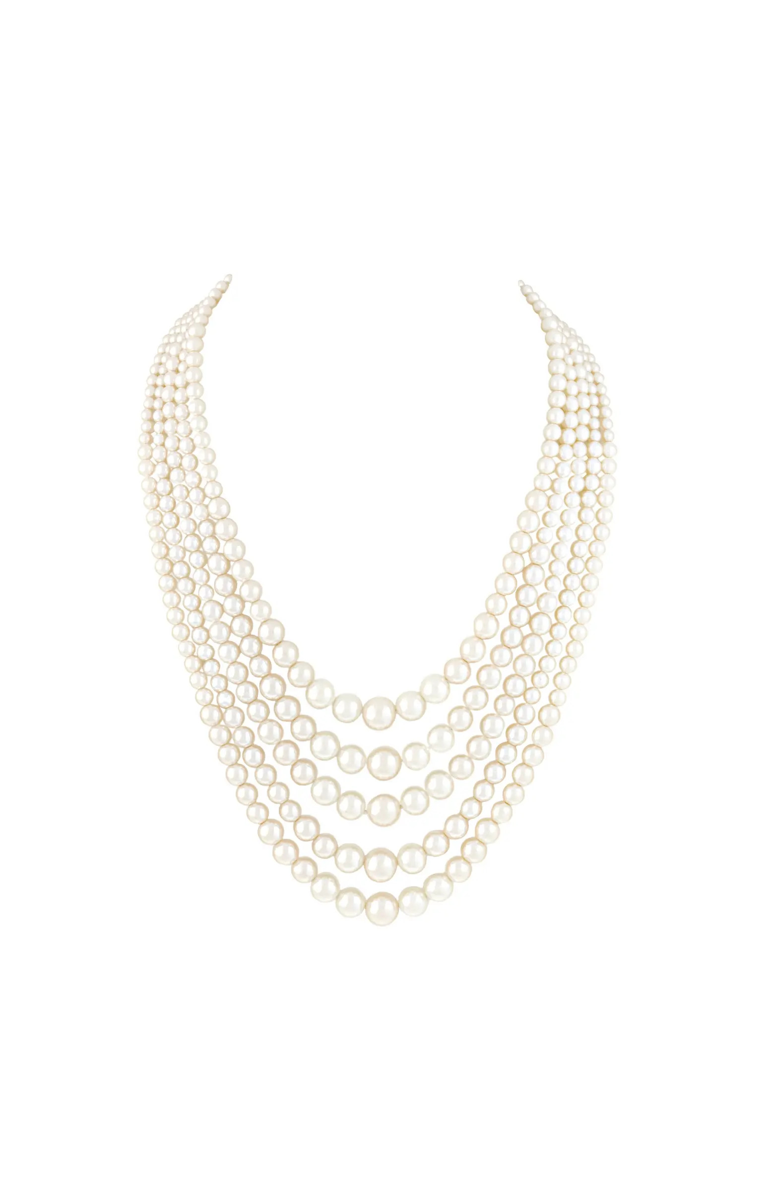 Vintage 5 Strand Faux Pearl Necklace | Nordstrom