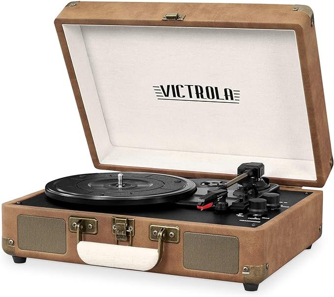 Victrola Bluetooth Suitcase Record Player with 3-Speed Turntable, VTS-50BT-BAW | Amazon (US)