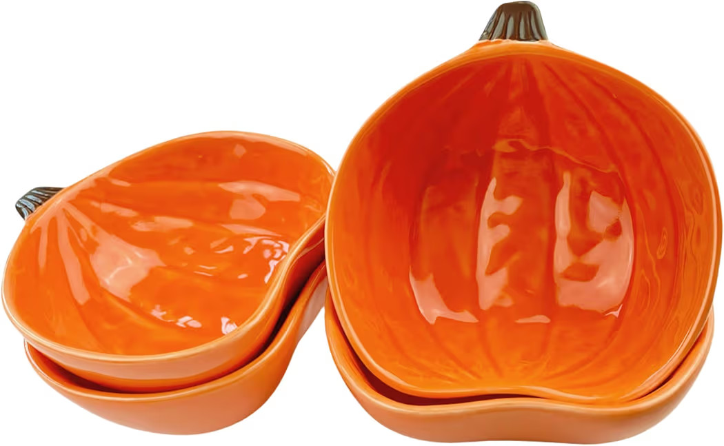Pumpkin Ramekins Small Ceramic Pumpkins Bowls for Baking 6 Oz Oven Safe Mini Pumpkin Dish for Ser... | Amazon (US)