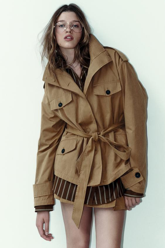 CROPPED TRENCH COAT | Zara US
