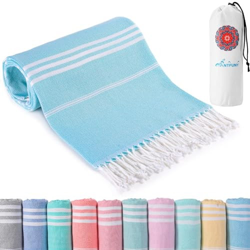 Antfuny Table Runner Boho Rustic, Turkish Beach Towel, Quick Dry, Sand Free, Extra Large Bath Towel, Lightweight for Adult Pool, Beach, Travel, Sandproof, Cute Compact Men Women Birthday Gifts | Amazon (US)