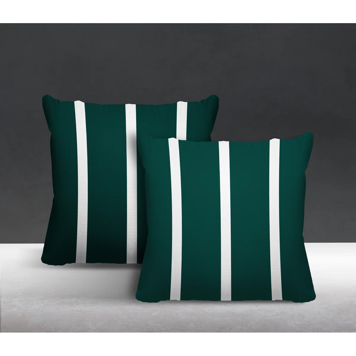 Indoor / Outdoor Striped Square Throw Pillow (Set of 2) | Wayfair North America