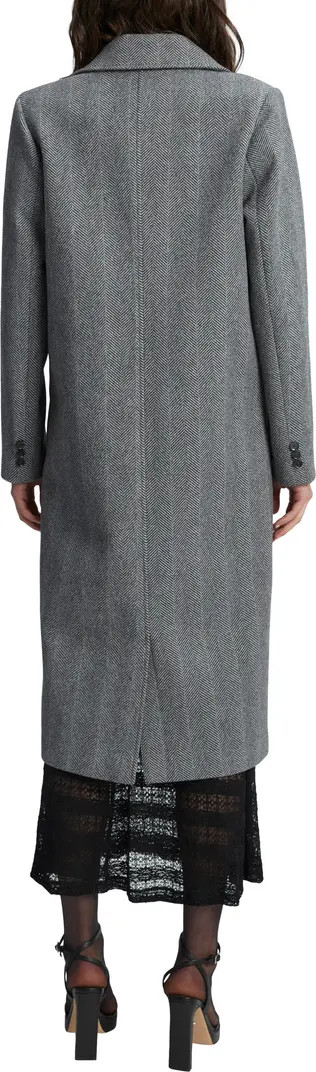 Bardot Double Breasted Herringbone Coat | Nordstrom | Nordstrom