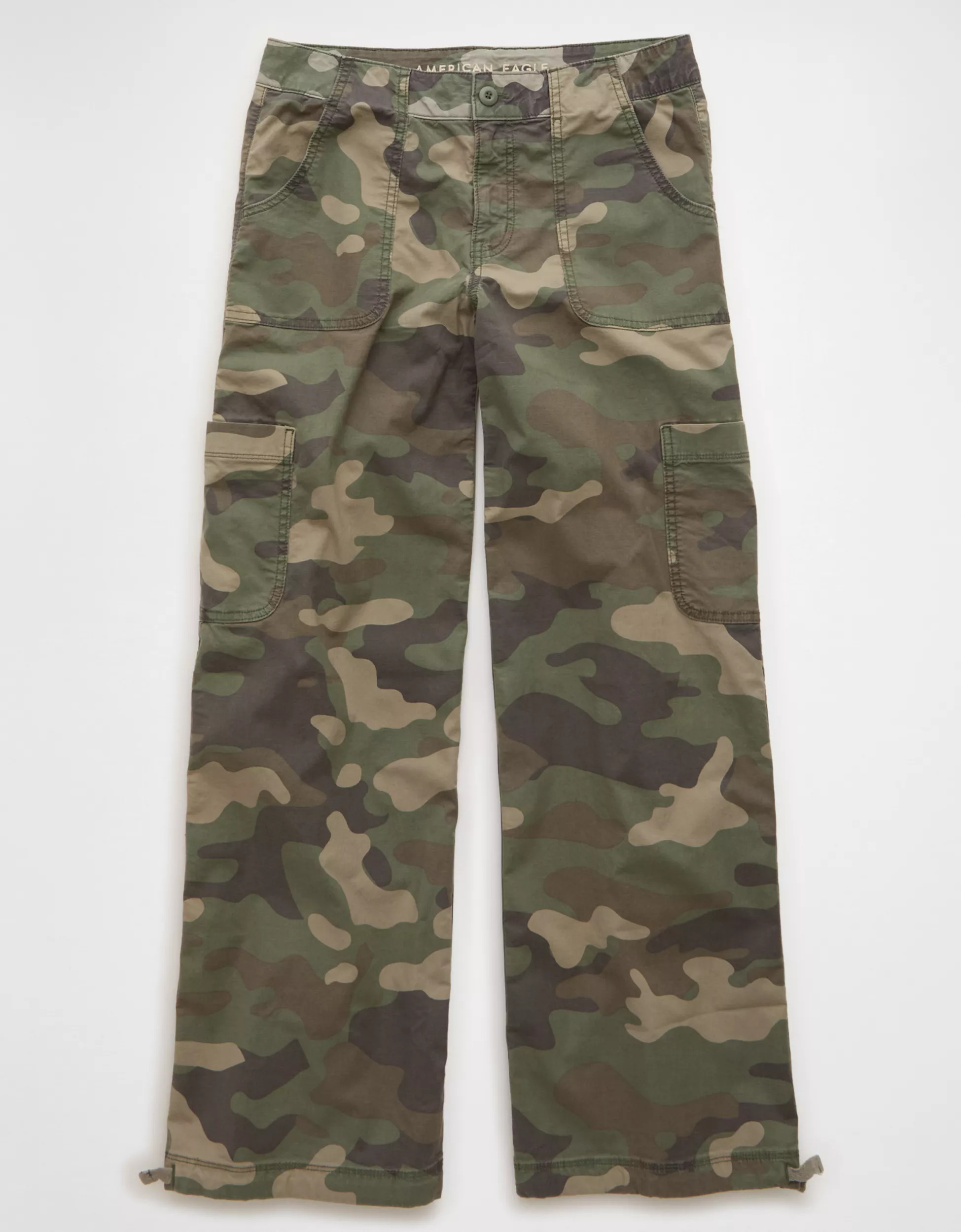 AE Stretch Camo Mid-Rise Wide-Leg Pant | American Eagle Outfitters (US & CA)