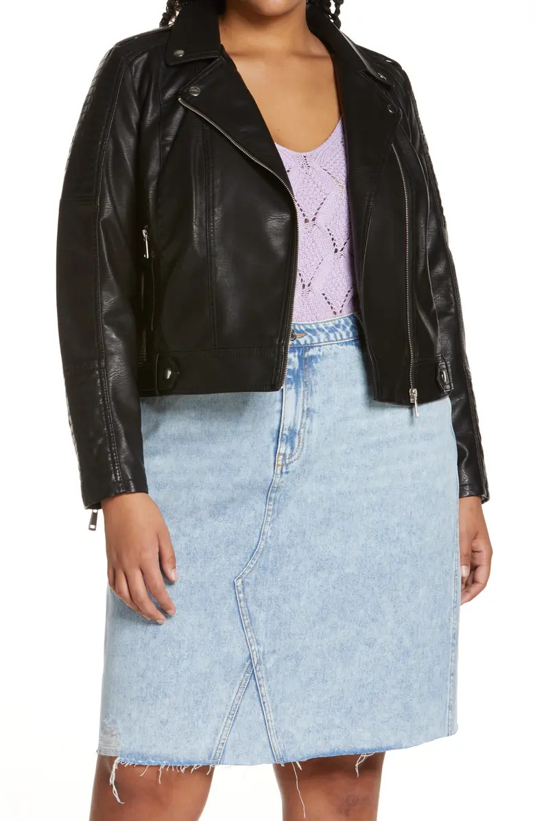 Kerri Faux Leather Crop Jacket | Nordstrom