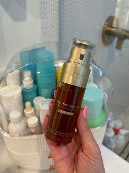 i’ve replaced my retinol with the @clarinsusa DOUBLE SERUM! I tend to be on the oily side so I prefer the Light Texture formula. I also love the total eye lift and lip oil!! all part of the @Sephora sale happening now! #sephora, #clarins #clarinspartner 

#LTKsalealert #LTKbeauty #LTKxSephora