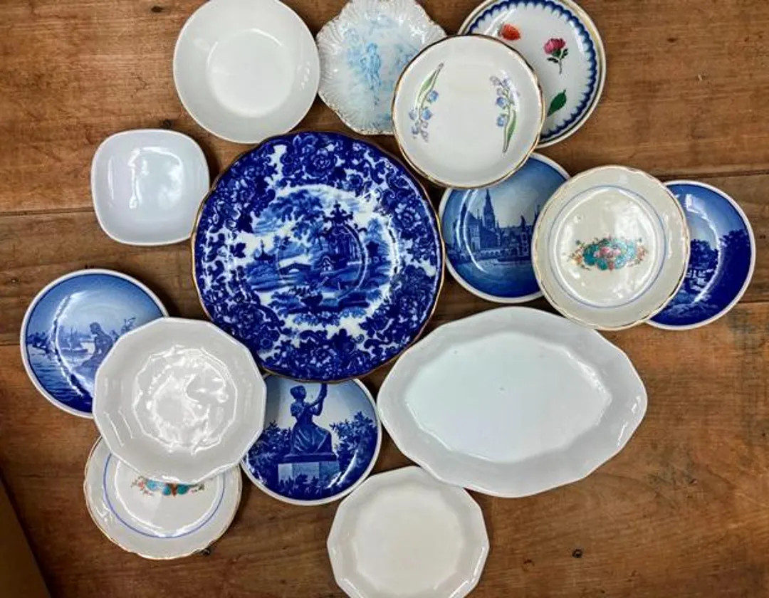 Vintage Mismatched Ironstone Butter Pats: Farmhouse Kitchen Decor | Etsy (US)