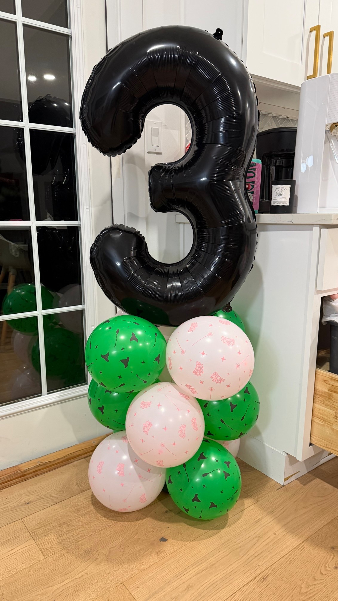 Wicked birthday party theme for my son’s third birthday! Number balloon tower

 #ltkmomlife