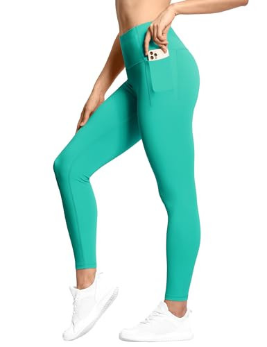 THE GYM PEOPLE Tummy Control Workout Leggings with Pockets High Waist Athletic Yoga Pants for Women Running, Fitness Lake Green | Amazon (US)