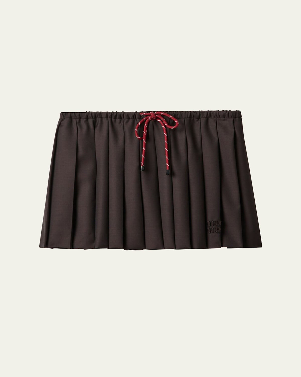 Pleated Drawstring Mini Skirt | Bergdorf Goodman