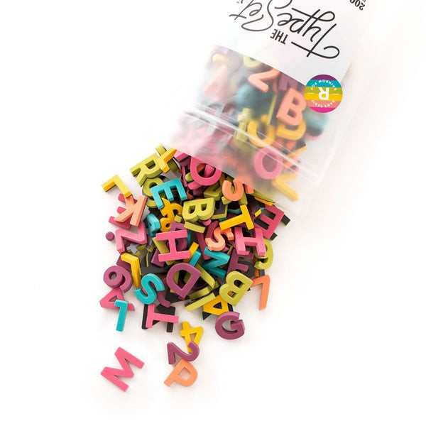 Soft Magnetic Letters 1" 200-Piece Sans Serif Rainbow | The Type Set Co.