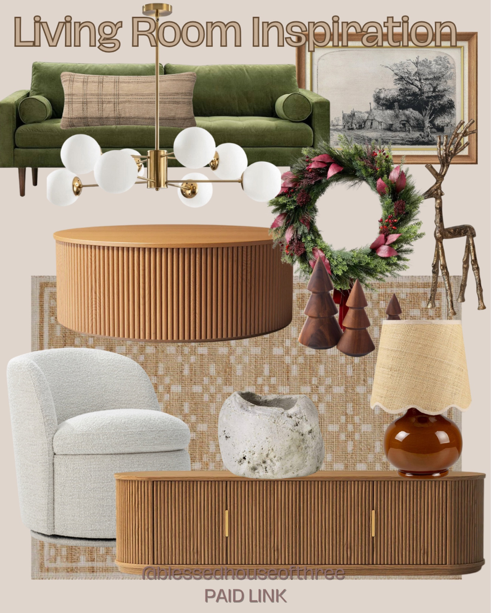 Living room inspiration 

Reeded TV console, fluted TV console, lamp, modern chandelier, velvet couch, swivel accent chair, wall art, area rug, Amazon home, wayfair, reeded coffee table, fluted coffee table, boujee on a budget, 

#LTKHome #LTKStyleTip #LTKSaleAlert