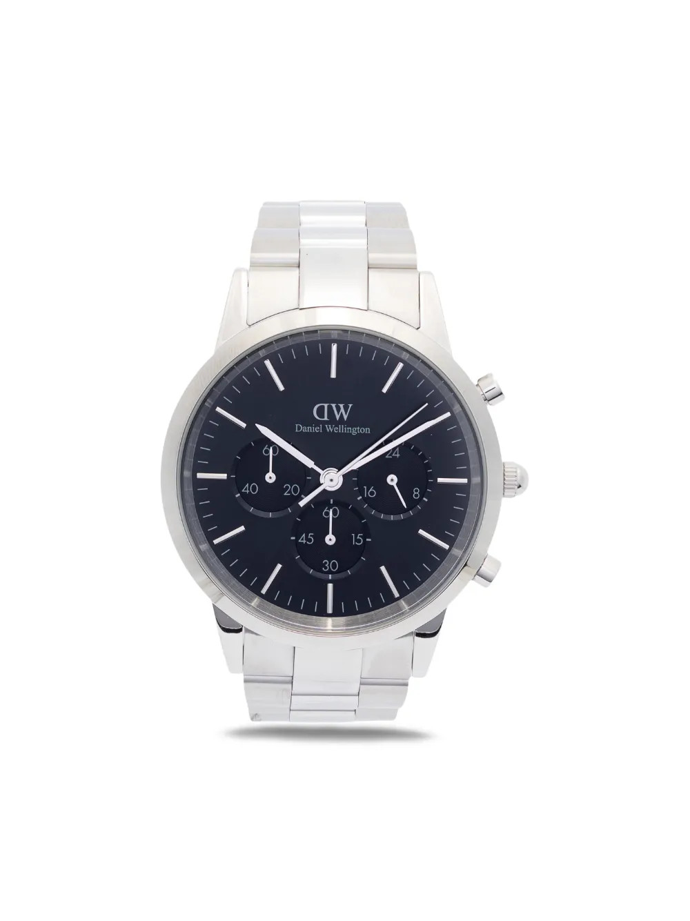 Daniel Wellington Iconic Link Chronograph 42mm | Black | FARFETCH | Farfetch Global