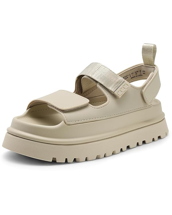 DREAM PAIRS Platform Wedges Sandals for Women Chunky Open Toe Dress Walking Comfortable Flat Sand... | Amazon (US)