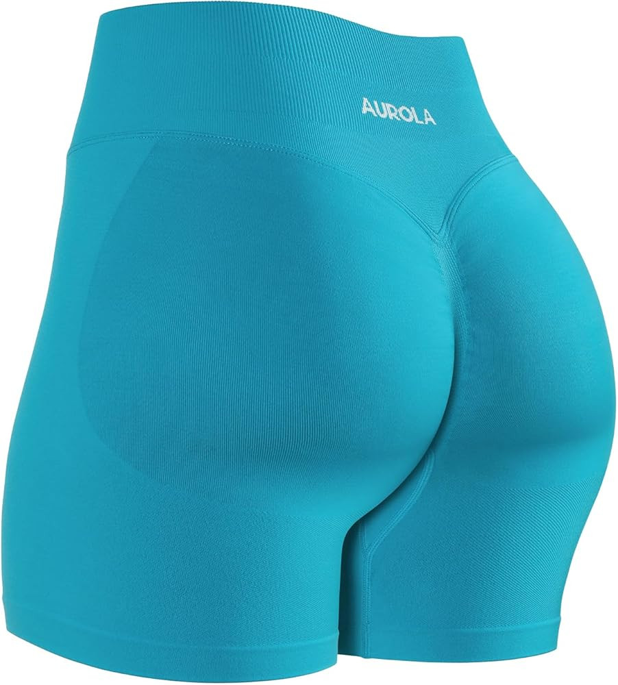 AUROLA Influence Workout Shorts for Women,2.5 3.5 4.5 5.5 6.5 No Roll Up Squat Proof Scrunch Seam... | Amazon (US)